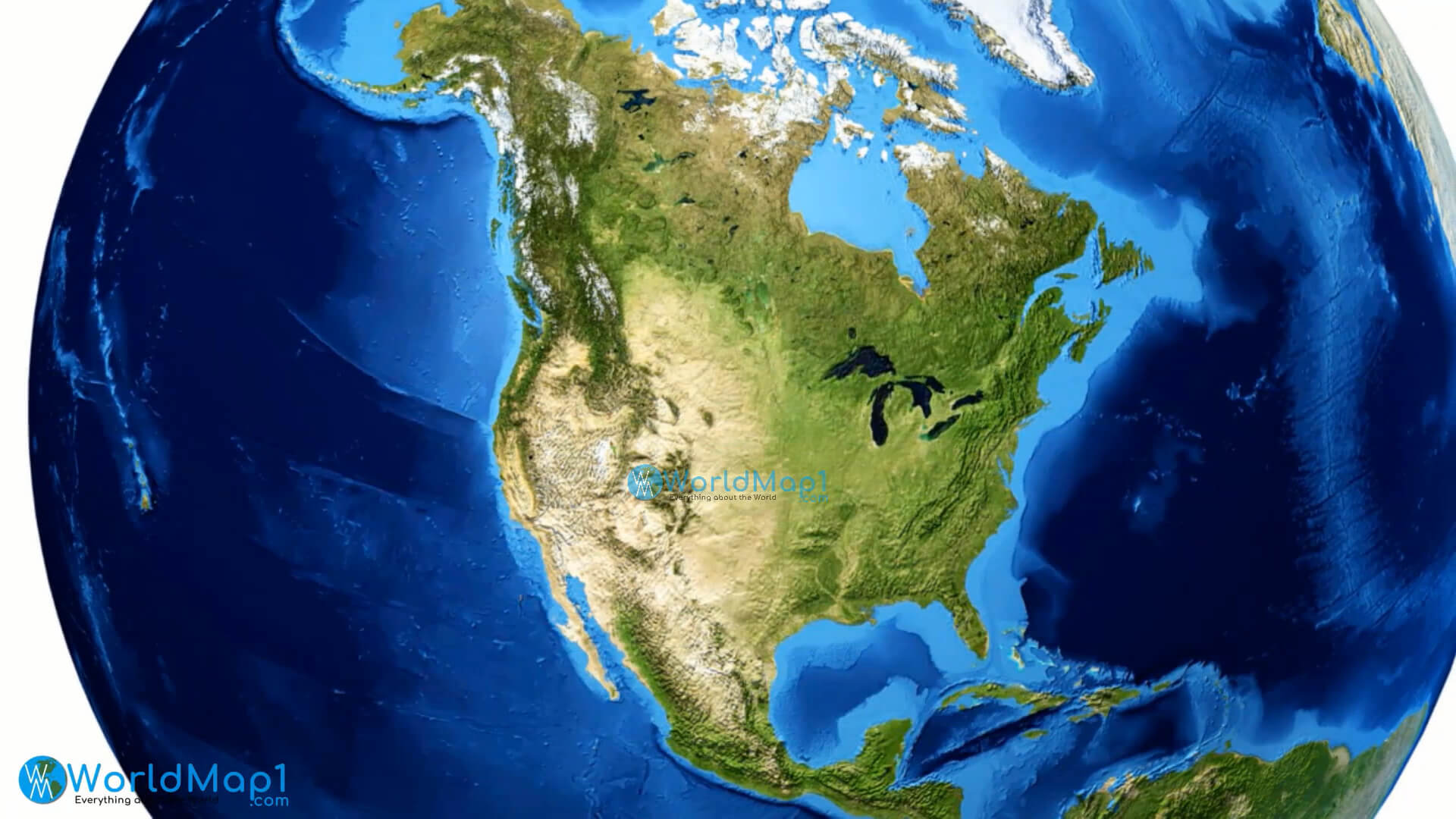 North America and Central America Map